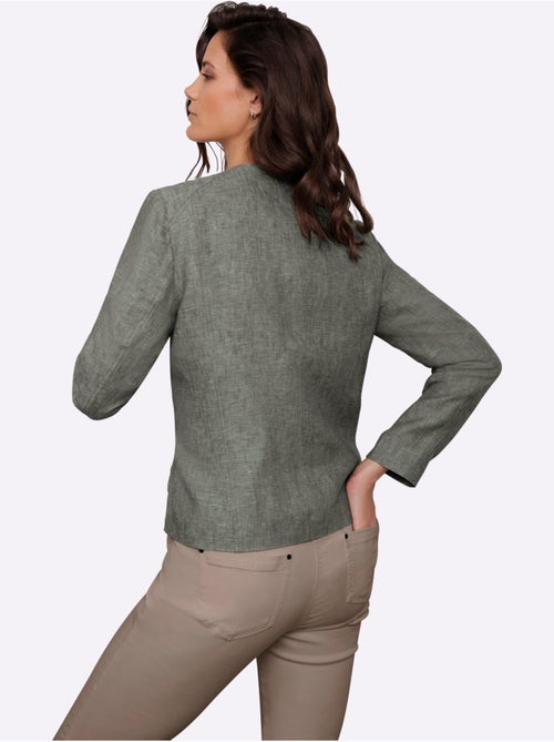 Blazer En Lin Pur Lin - Taille Standard - Helline - Kiabi