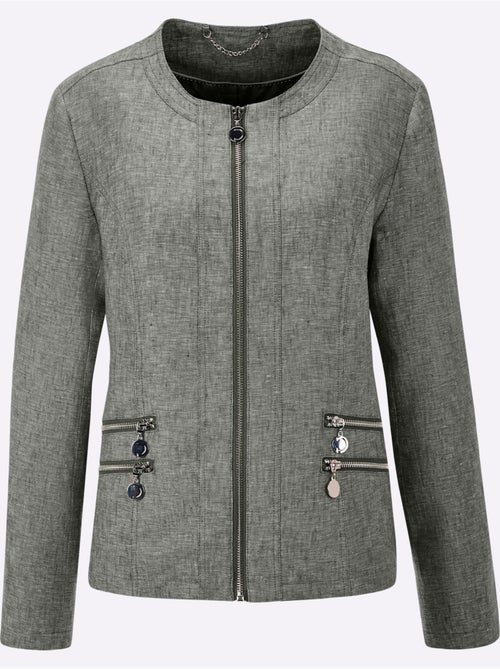 Blazer En Lin Pur Lin - Taille Standard - Helline - Kiabi