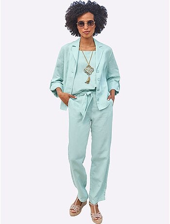 Blazer En Lin Qualité Lyocell Estivale - Taille Standard - helline