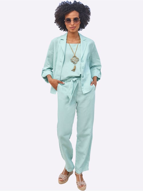 Blazer En Lin Qualité Lyocell Estivale - Taille Standard - helline - Kiabi