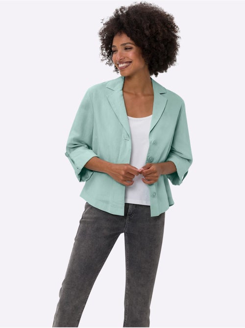 Blazer En Lin Qualité Lyocell Estivale - Taille Standard - helline - Kiabi