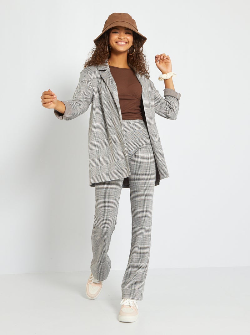 Blazer en maille milano Noir - Kiabi
