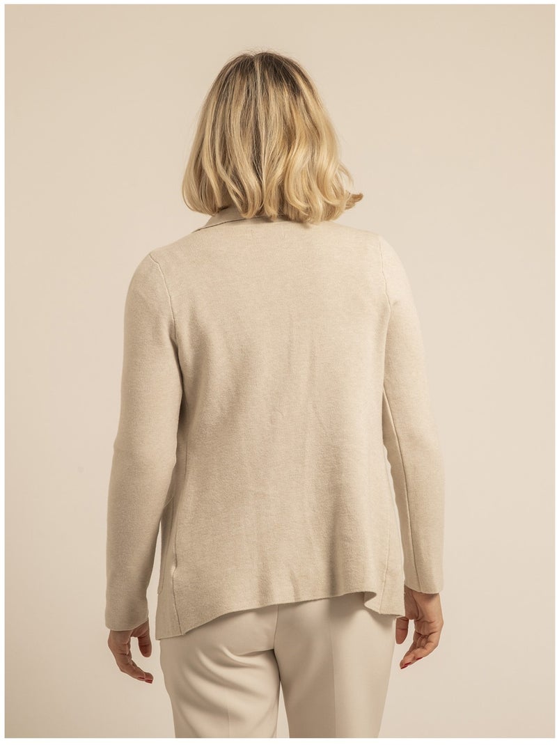 Blazer en maille UPLANA Beige - Kiabi
