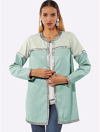 Blazer En Synthétique Imitation Cuir Souple - Taille Standard - helline