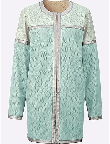 Blazer En Synthétique Imitation Cuir Souple - Taille Standard - helline