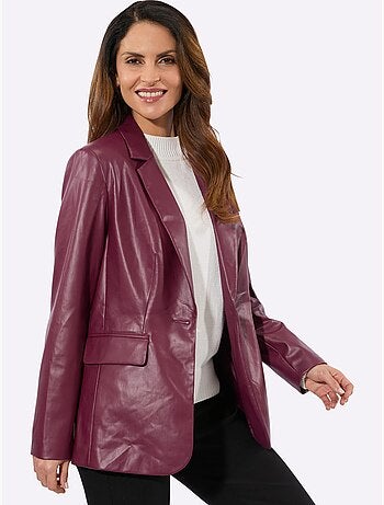 Blazer En Synthétique Imitation Cuir Souple - Taille Standard - Witt