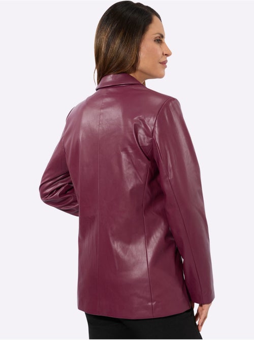 Blazer En Synthétique Imitation Cuir Souple - Taille Standard - Witt - Kiabi Blazer En Synthétique Imitation Cuir Souple - Taille Standard - Witt - Kiabi