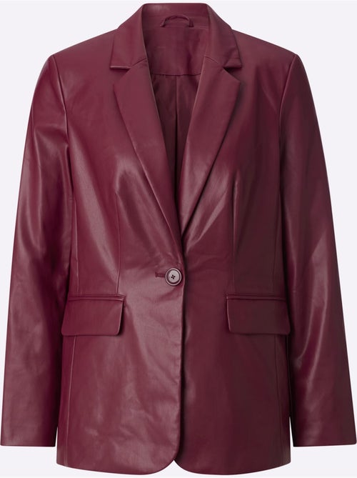 Blazer En Synthétique Imitation Cuir Souple - Taille Standard - Witt - Kiabi Blazer En Synthétique Imitation Cuir Souple - Taille Standard - Witt - Kiabi