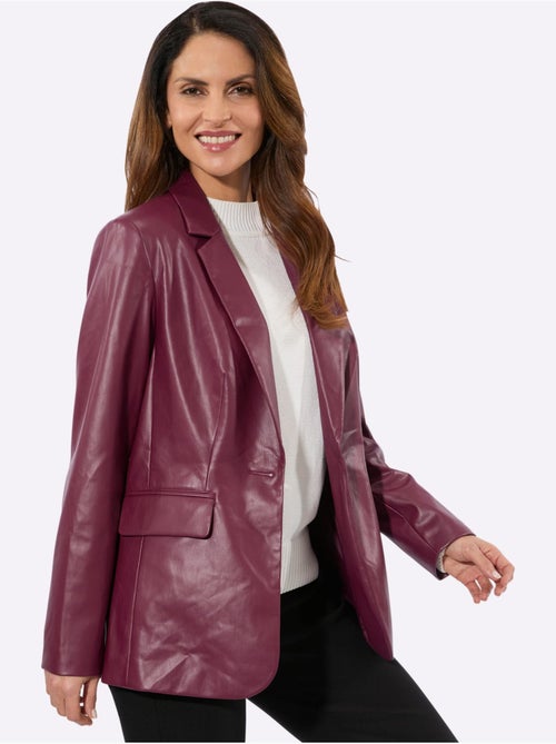 Blazer En Synthétique Imitation Cuir Souple - Taille Standard - Witt - Kiabi Blazer En Synthétique Imitation Cuir Souple - Taille Standard - Witt - Kiabi