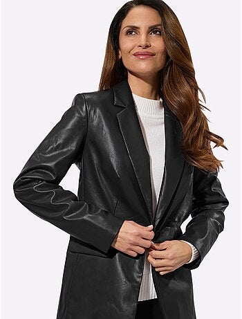 Blazer En Synthétique Imitation Cuir Souple - Taille Standard - Witt