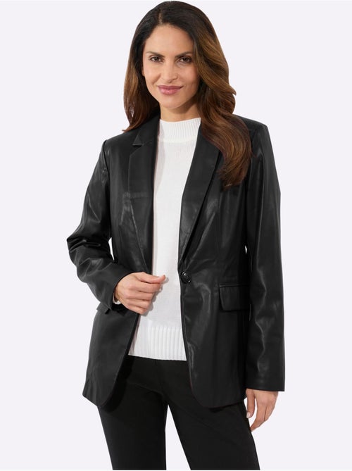 Blazer En Synthétique Imitation Cuir Souple - Taille Standard - Witt - Kiabi Blazer En Synthétique Imitation Cuir Souple - Taille Standard - Witt - Kiabi