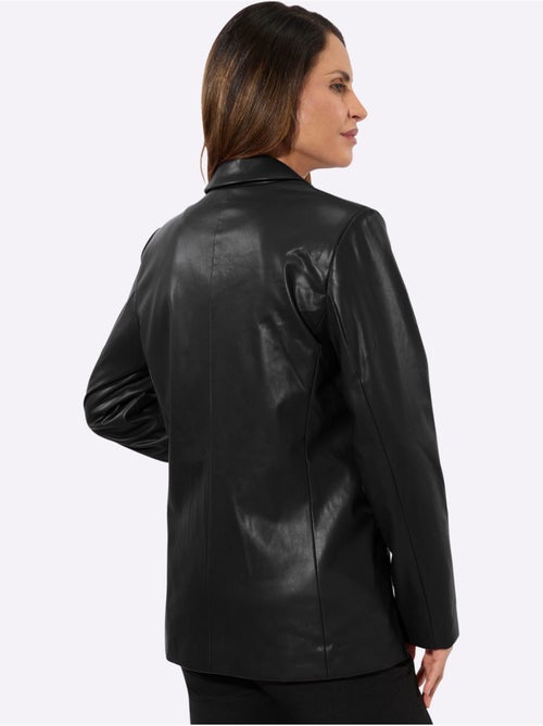 Blazer En Synthétique Imitation Cuir Souple - Taille Standard - Witt - Kiabi Blazer En Synthétique Imitation Cuir Souple - Taille Standard - Witt - Kiabi