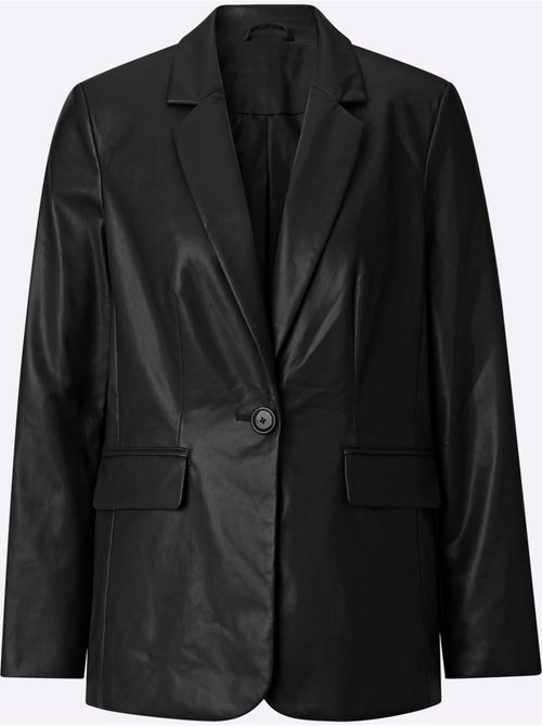 Blazer En Synthétique Imitation Cuir Souple - Taille Standard - Witt - Kiabi Blazer En Synthétique Imitation Cuir Souple - Taille Standard - Witt - Kiabi