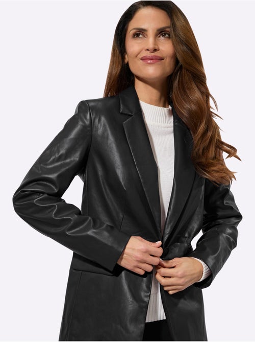 Blazer En Synthétique Imitation Cuir Souple - Taille Standard - Witt - Kiabi Blazer En Synthétique Imitation Cuir Souple - Taille Standard - Witt - Kiabi