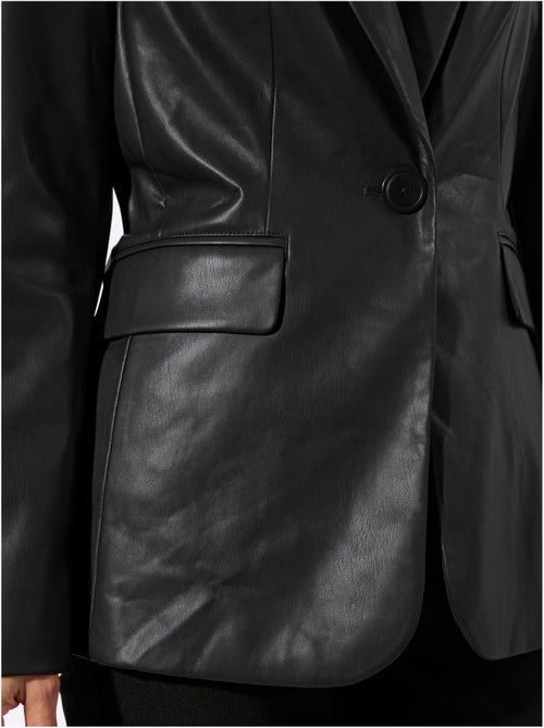 Blazer En Synthétique Imitation Cuir Souple - Taille Standard - Witt - Kiabi Blazer En Synthétique Imitation Cuir Souple - Taille Standard - Witt - Kiabi