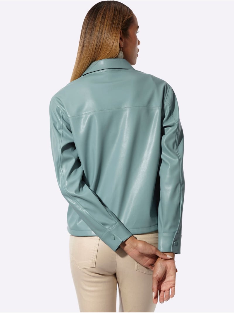 Blazer en synthétique matière synthétique facile à entretenir - taille standard - helline Vert jade - Kiabi