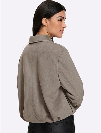 Blazer en synthétique toucher velouté - taille standard - helline