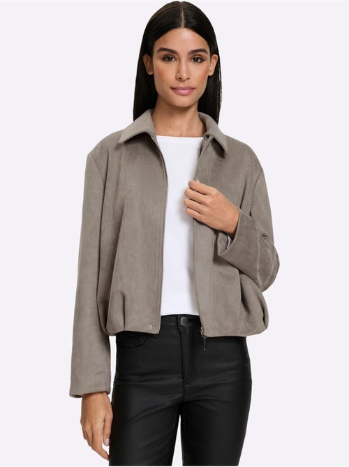 Blazer en synthétique toucher velouté - taille standard - helline - Kiabi