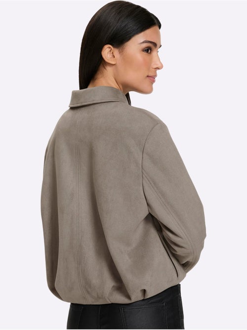 Blazer en synthétique toucher velouté - taille standard - helline - Kiabi