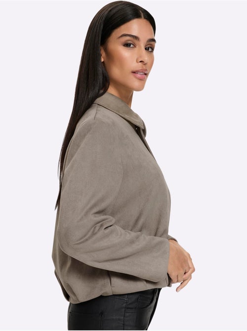 Blazer en synthétique toucher velouté - taille standard - helline - Kiabi