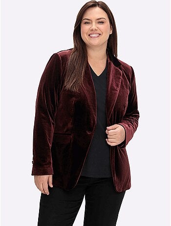 Blazer en velours - taille standard - sheego