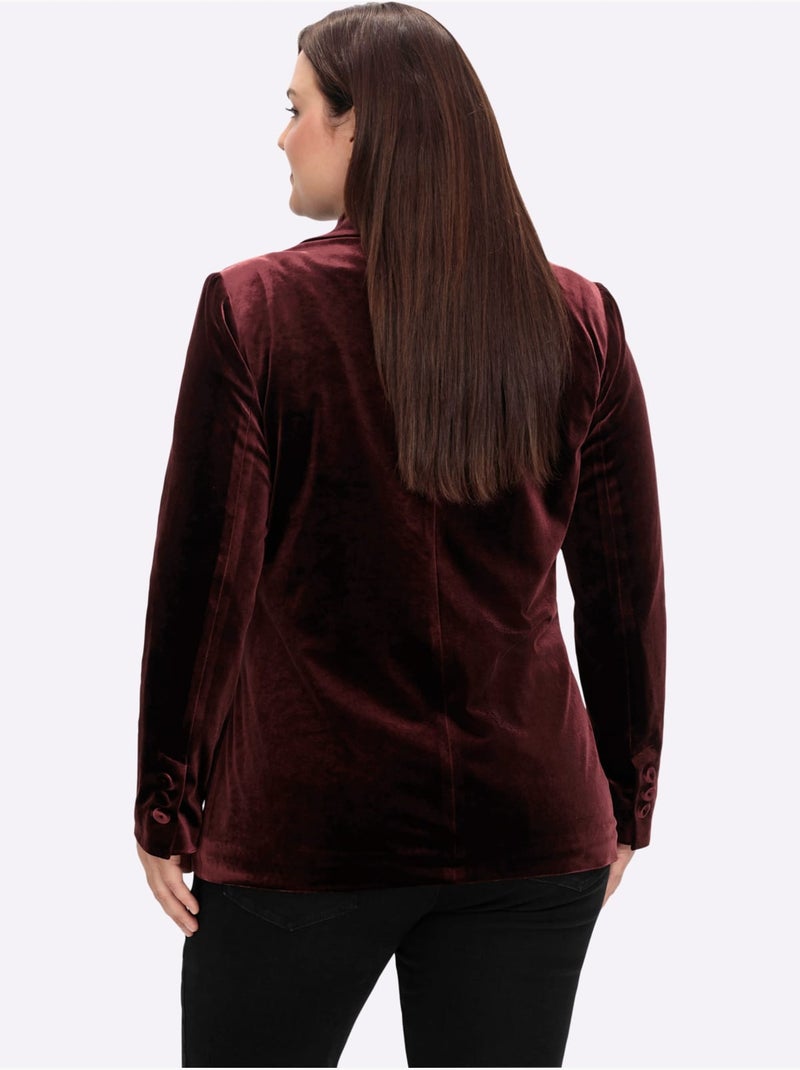 Blazer en velours - taille standard - sheego Bordeaux - Kiabi
