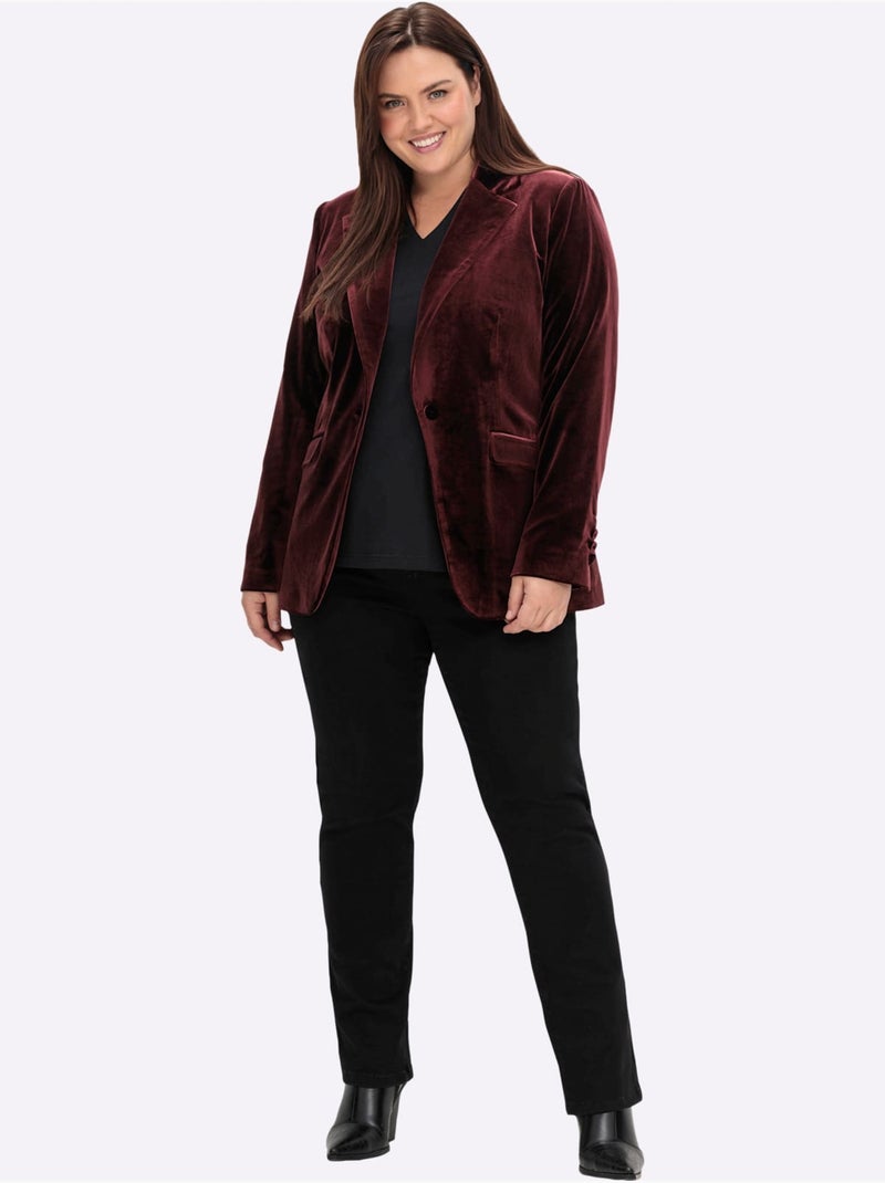Blazer en velours - taille standard - sheego Bordeaux - Kiabi