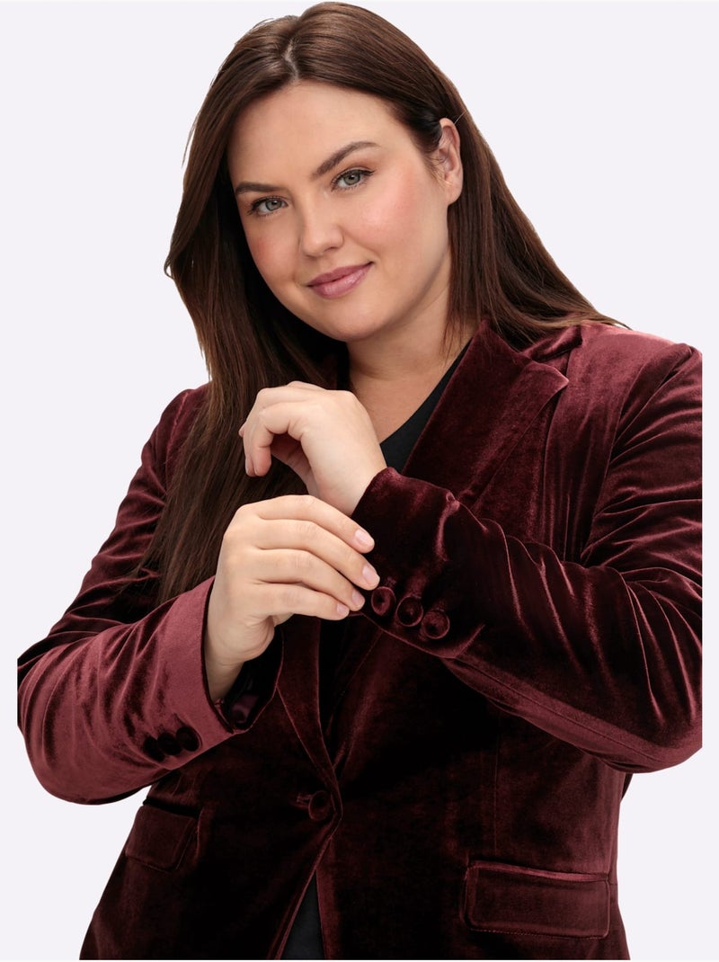 Blazer en velours - taille standard - sheego Bordeaux - Kiabi