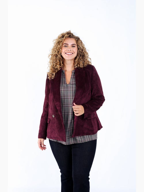 Blazer en velours côtelé uni PAPRIKA - Kiabi