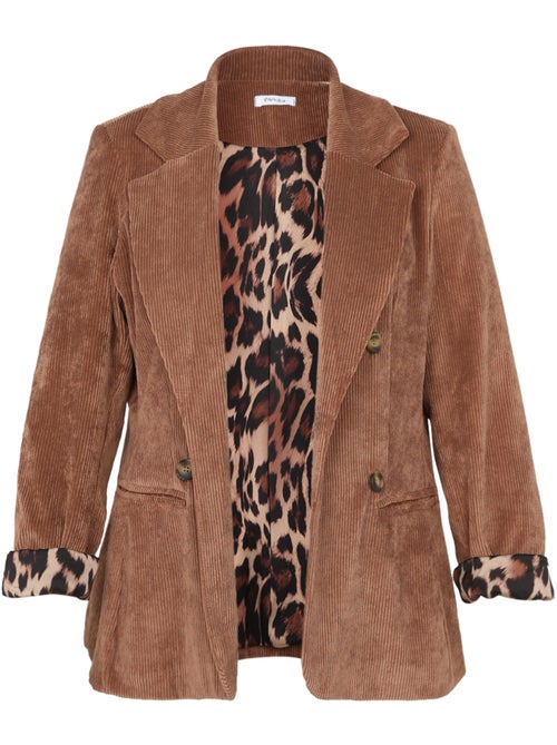 Blazer en velours doublé imprimé peau de bête PAPRIKA - Kiabi