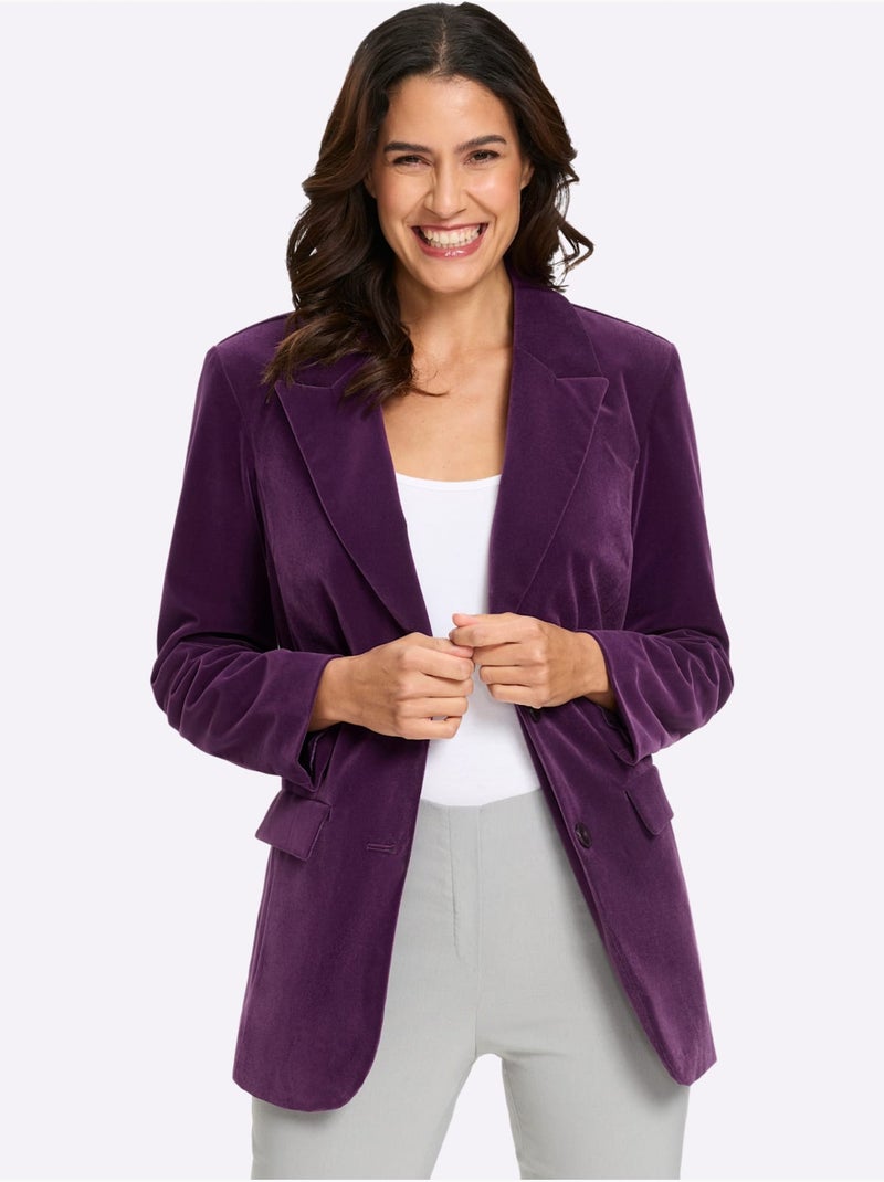 Blazer En Velours Qualité Velours Douce - Taille Courte - Witt Nude - Kiabi