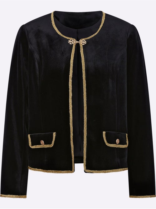 Blazer En Velours Qualité Velours Douce - Taille Standard - Helline - Kiabi Blazer En Velours Qualité Velours Douce - Taille Standard - Helline - Kiabi