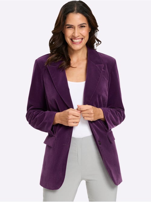 Blazer En Velours Qualité Velours Douce - Taille Standard - Witt - Kiabi Blazer En Velours Qualité Velours Douce - Taille Standard - Witt - Kiabi