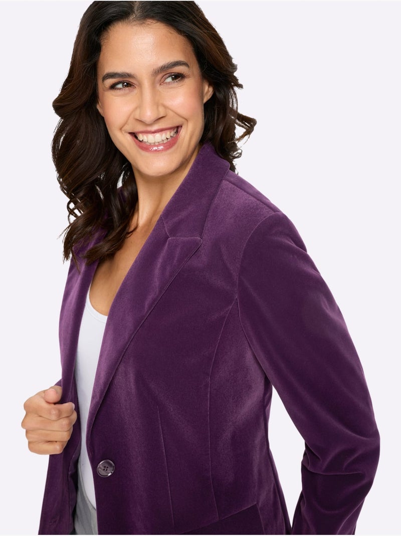 Blazer En Velours Qualité Velours Douce - Taille Standard - Witt Nude - Kiabi