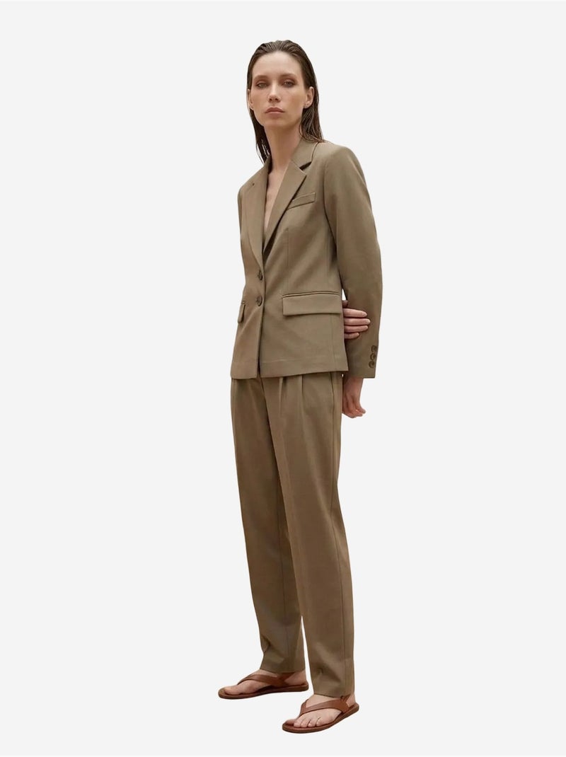 Blazer femme à coupe régulière my fashion Kaki - Kiabi