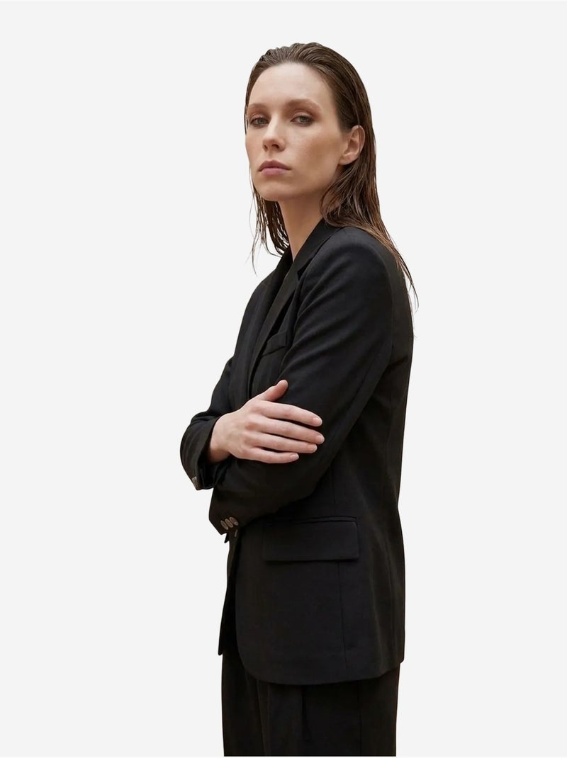 Blazer femme à coupe régulière my fashion Noir - Kiabi