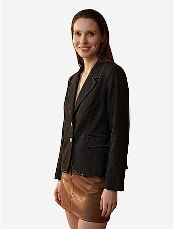 Blazer femme en popeline coton-lycra my fashion