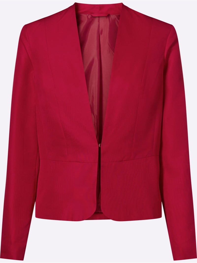 Blazer Fermeture Crochet Discrète - Taille Standard - Moda Vilona Rouge - Kiabi