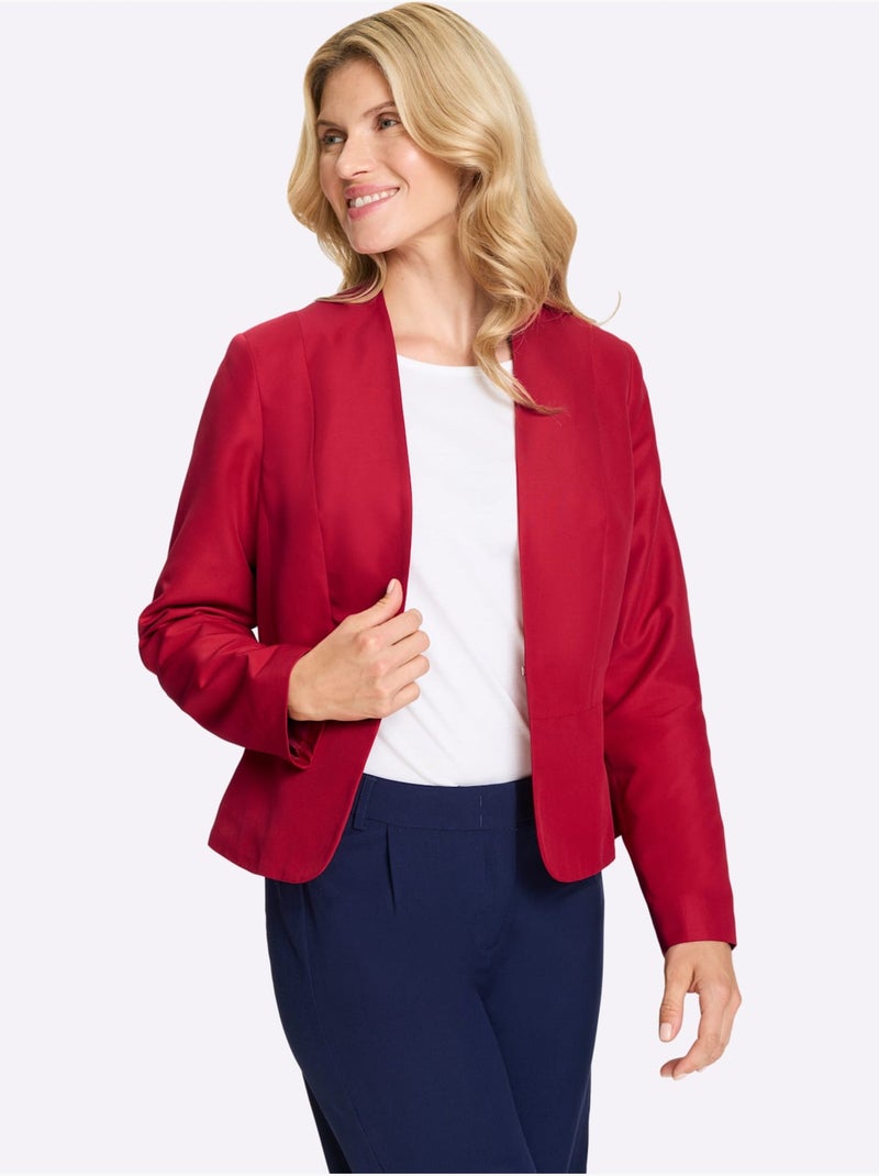 Blazer Fermeture Crochet Discrète - Taille Standard - Moda Vilona Rouge - Kiabi