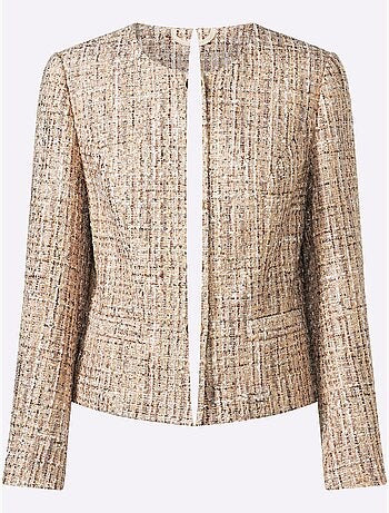 Blazer fil bouclé à paillettes - taille standard - helline