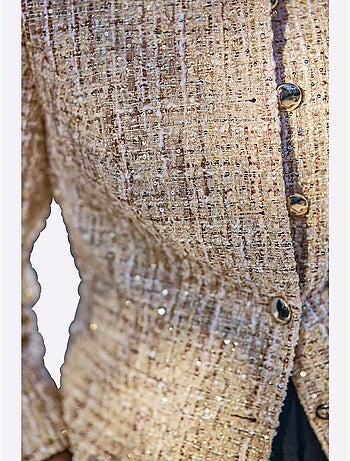 Blazer fil bouclé à paillettes - taille standard - helline