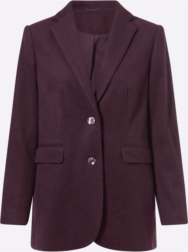 Blazer Forme Classique - Taille Standard - Helline Violet aubergine - Kiabi