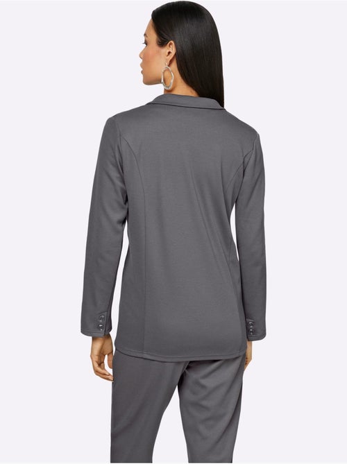 Blazer forme ouverte et longue tendance - taille standard - helline - Kiabi Blazer forme ouverte et longue tendance - taille standard - helline - Kiabi