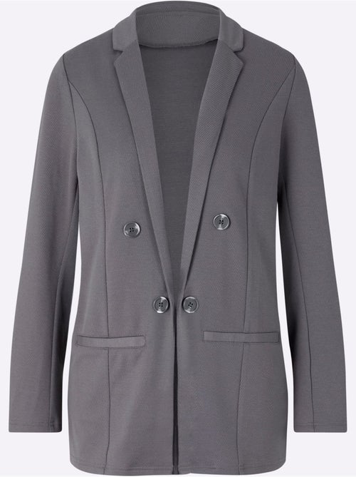 Blazer forme ouverte et longue tendance - taille standard - helline - Kiabi Blazer forme ouverte et longue tendance - taille standard - helline - Kiabi