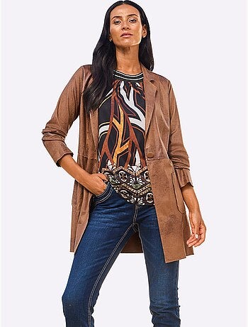 Blazer Imitation Cuir Souple - Taille Standard - helline