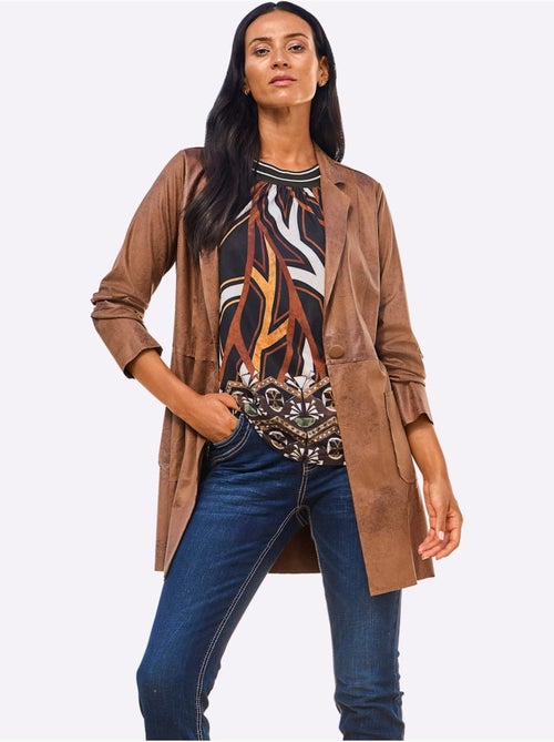 Blazer Imitation Cuir Souple - Taille Standard - helline - Kiabi