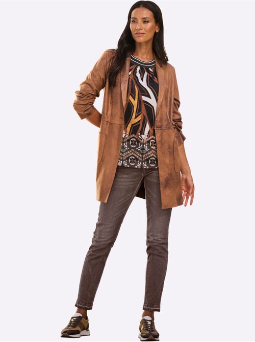 Blazer Imitation Cuir Souple - Taille Standard - helline - Kiabi