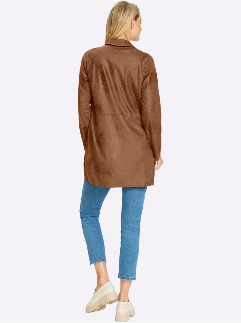 Blazer Imitation Cuir Souple - Taille Standard - helline Ambre - Kiabi