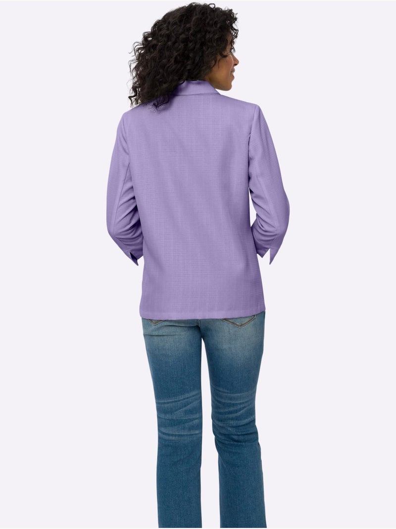 Blazer Imitation Lin - Taille Standard - Moda Vilona Lavande - Kiabi