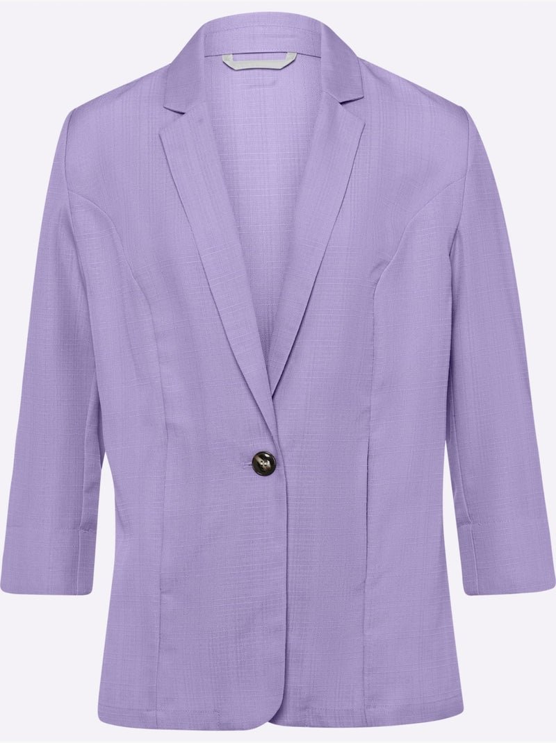Blazer Imitation Lin - Taille Standard - Moda Vilona Lavande - Kiabi
